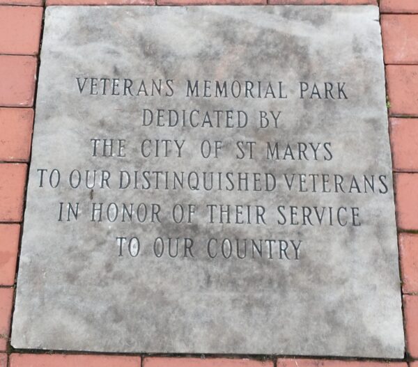 CITY OF ST. MARY’S VETERANS MEMORIAL PARK STONE