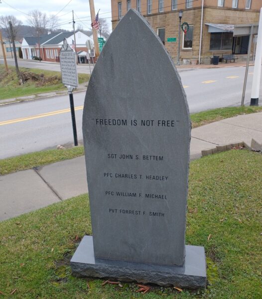 TYLER COUNTY KOREA WAR MEMORIAL BACK