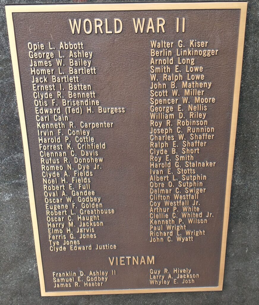 ROANE COUNTY VETERANS MEMORIAL PLAQUE B