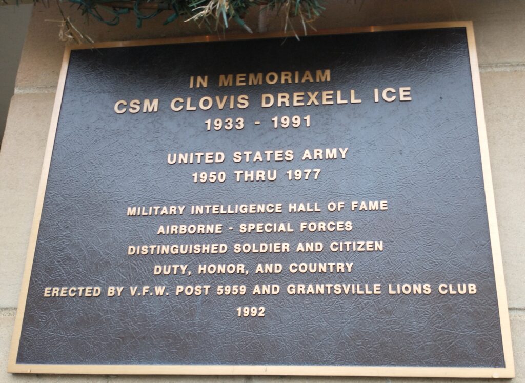 IN MEMORIAM CSM CLOVIS DREXELL ICE MEMORIAL PLAQUE