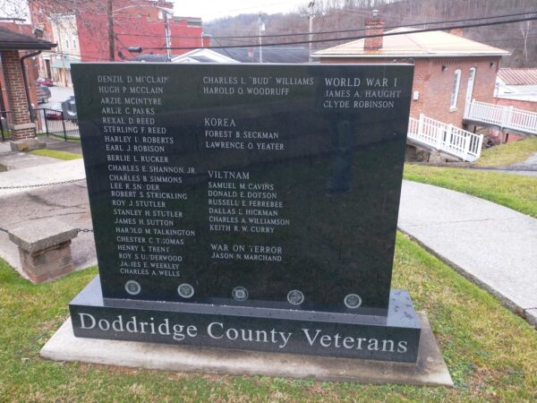 DODDRIDGE COUNTY VETERANS MEMORIAL BACK