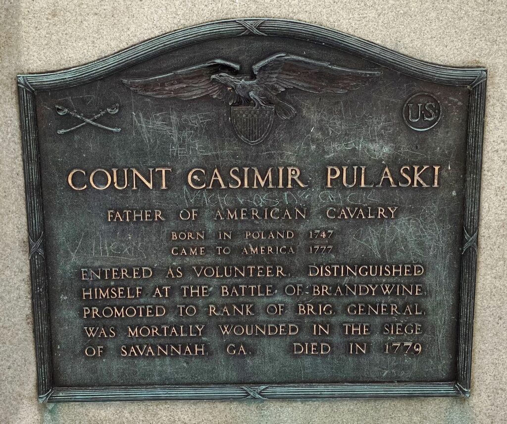 WYANDOTTE COUNTY CASIMIR PULASKI WAR MEMORIAL PLAQUE