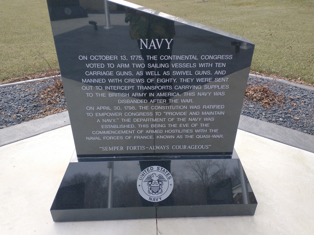 IN HONOR OF NAVY WAR MEMORIAL BACK