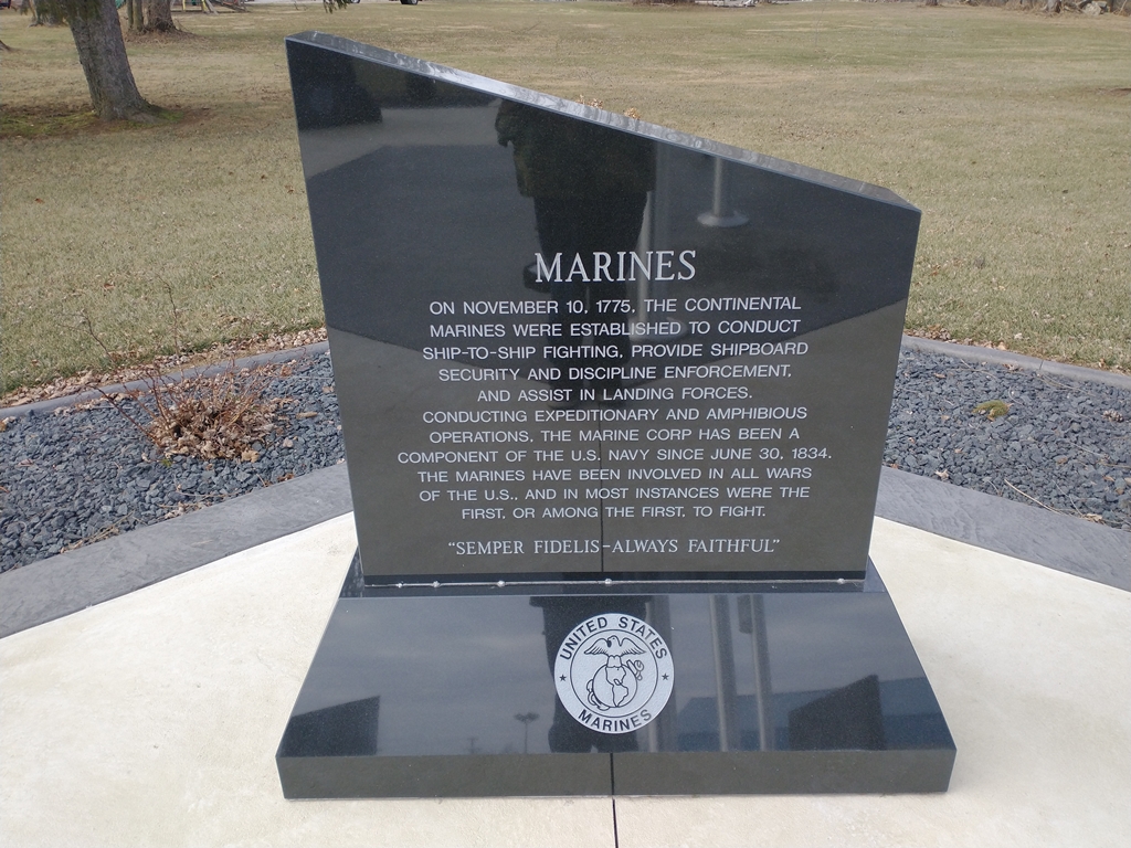 IN HONOR OF MARINES WAR MEMORIAL BACK