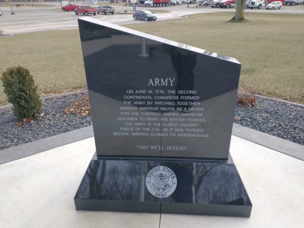 IN HONOR OF ARMY WAR MEMORIAL BACK