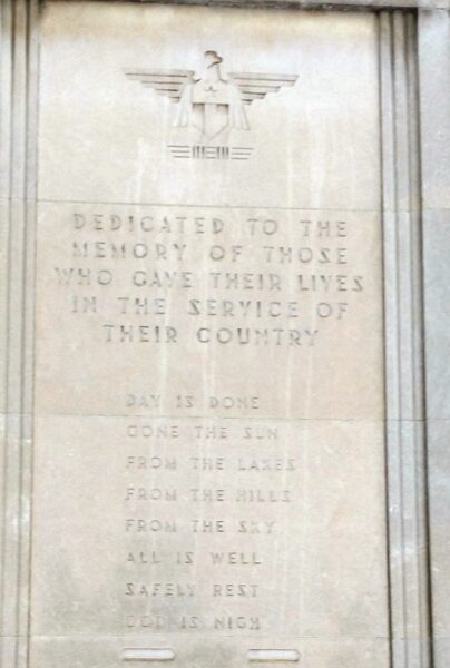 TOLEDO SUPREME SACRIFICE WAR MEMORIAL