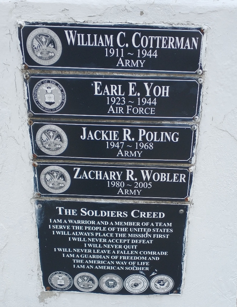 THE SOLDIERS CREED WAR MEMORIAL BATTLEFIELD CROSS PLAQUES