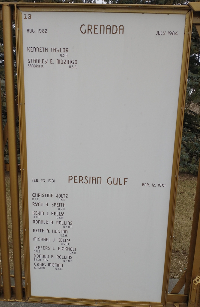 LIBERTY TOWNSHIP VETERANS MEMORIAL PLAQUE M