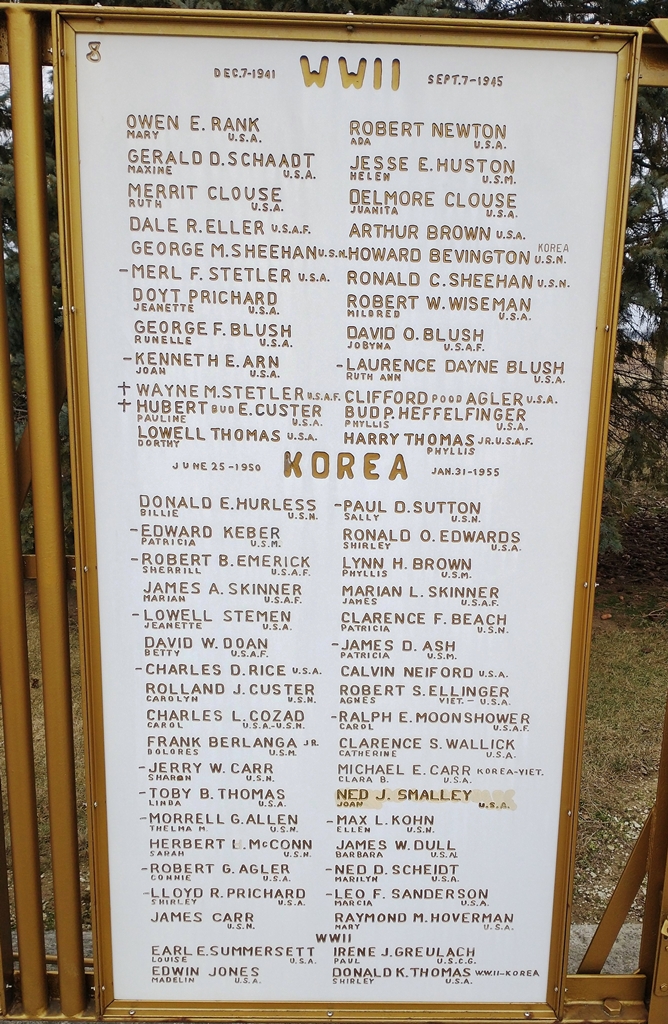 LIBERTY TOWNSHIP VETERANS MEMORIAL PLAQUE H