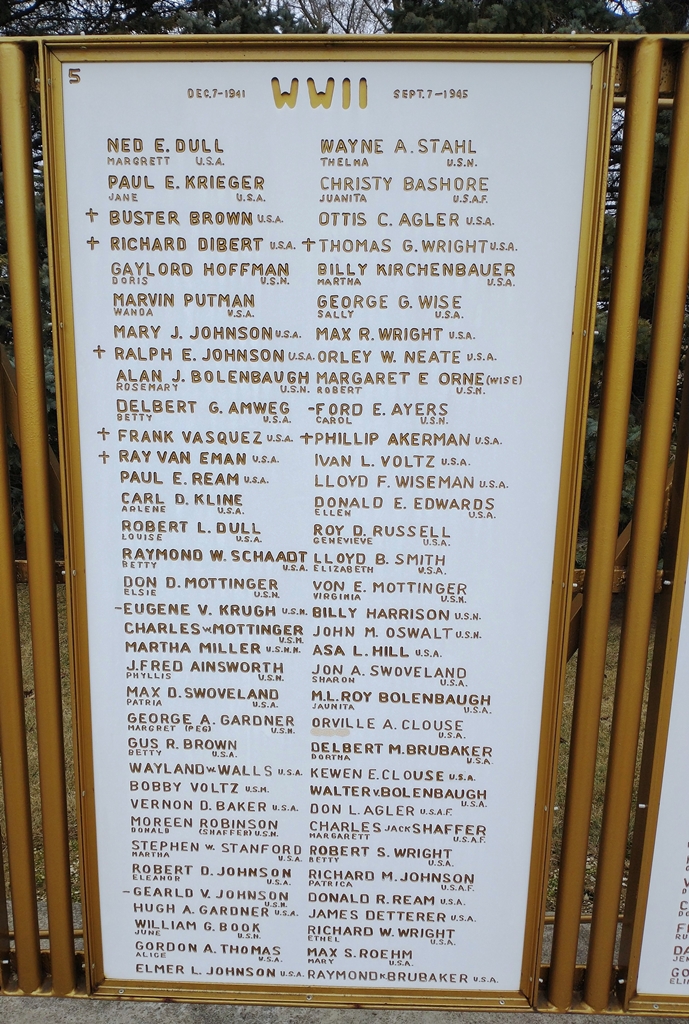 LIBERTY TOWNSHIP VETERANS MEMORIAL PLAQUE E