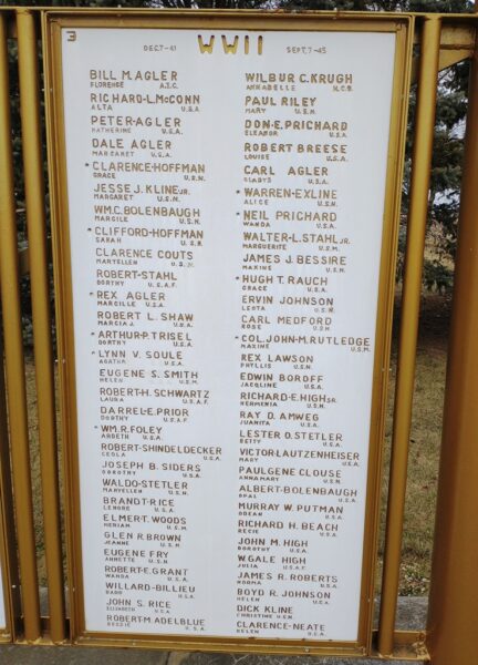 LIBERTY TOWNSHIP VETERANS MEMORIAL PLAQUE C