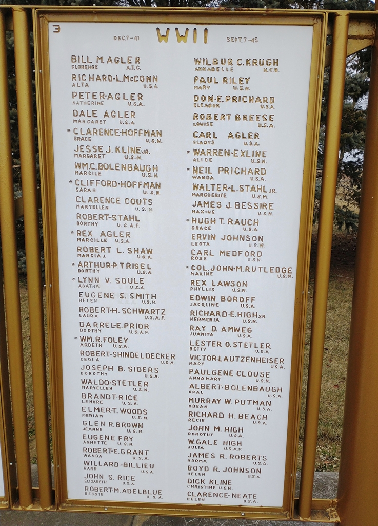 LIBERTY TOWNSHIP VETERANS MEMORIAL PLAQUE C