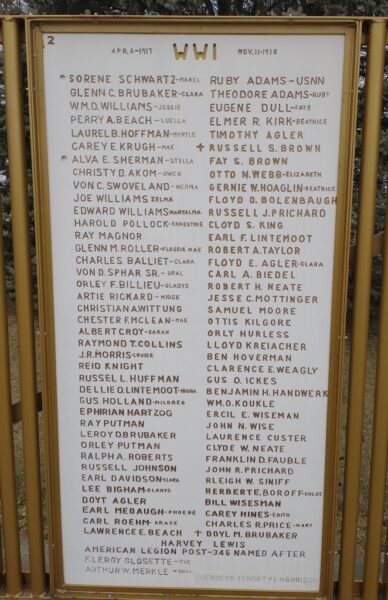 LIBERTY TOWNSHIP VETERANS MEMORIAL PLAQUE B