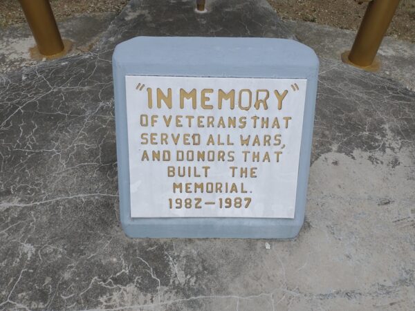LIBERTY TOWNSHIP VETERANS MEMORIAL DEDICATION STONE