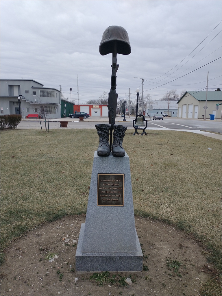 VAN WERT COUNTY VETERANS MEMORIAL BATTLEFIELD CROSS