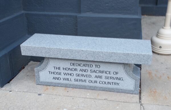 VAN WERT COUNTY VETERANS MEMORIAL BENCH A