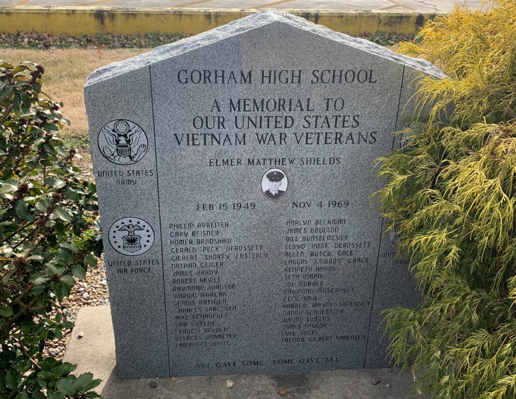 GORHAM HIGH SCHOOL VIETNAM WAR VETERANS MEMORIAL