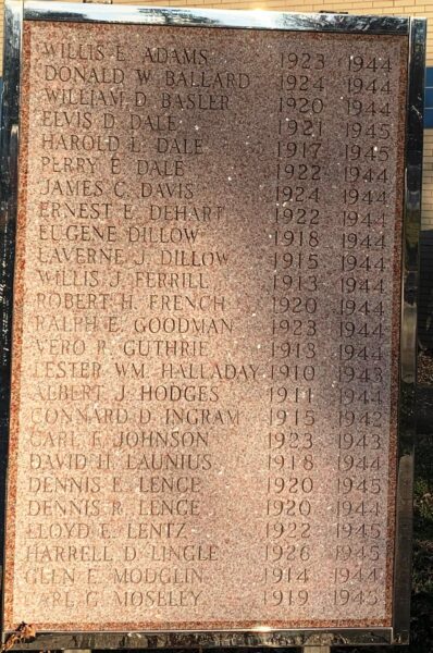 ANNA WORLD WAR II MEMORIAL LEFT STONE