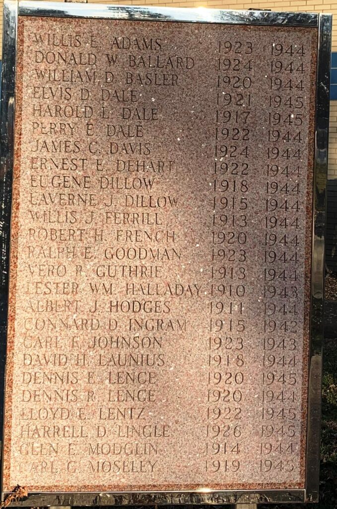 ANNA WORLD WAR II MEMORIAL LEFT STONE