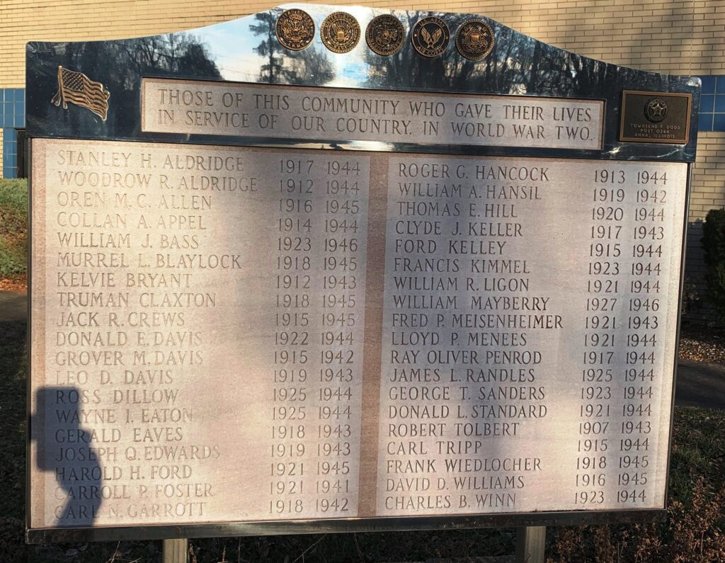 ANNA WORLD WAR II MEMORIAL CENTER STONE