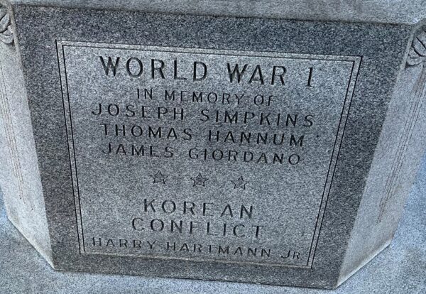 HAMILTON TOWNSHIP WAR MEMORIAL STONE B