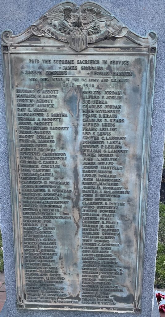 MAYS LANDING WORLD WAR I MEMORIAL PLAQUE