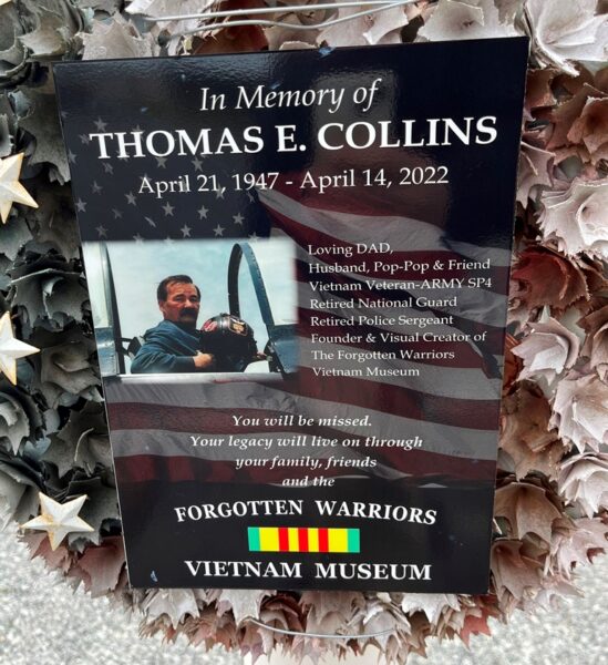 THOMAS E. COLLINS WAR MEMORIAL PLAQUE