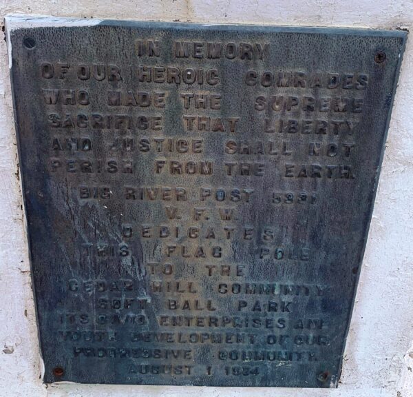 VFW POST 5331 SUPREME SACRIFICE WAR MEMORIAL PLAQUE