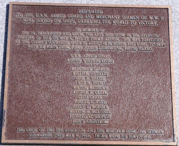 SS. BLACKPOINT WAR MEMORIAL PLAQUE