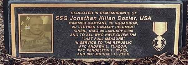 CHESAPEAKE IRAQ AND AFGHANISTAN WAR MEMORIAL BATTLEFIELD CROSS PLAQUE A