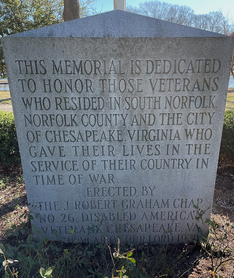 DAV CHAPTER 26 VETERANS MEMORIAL