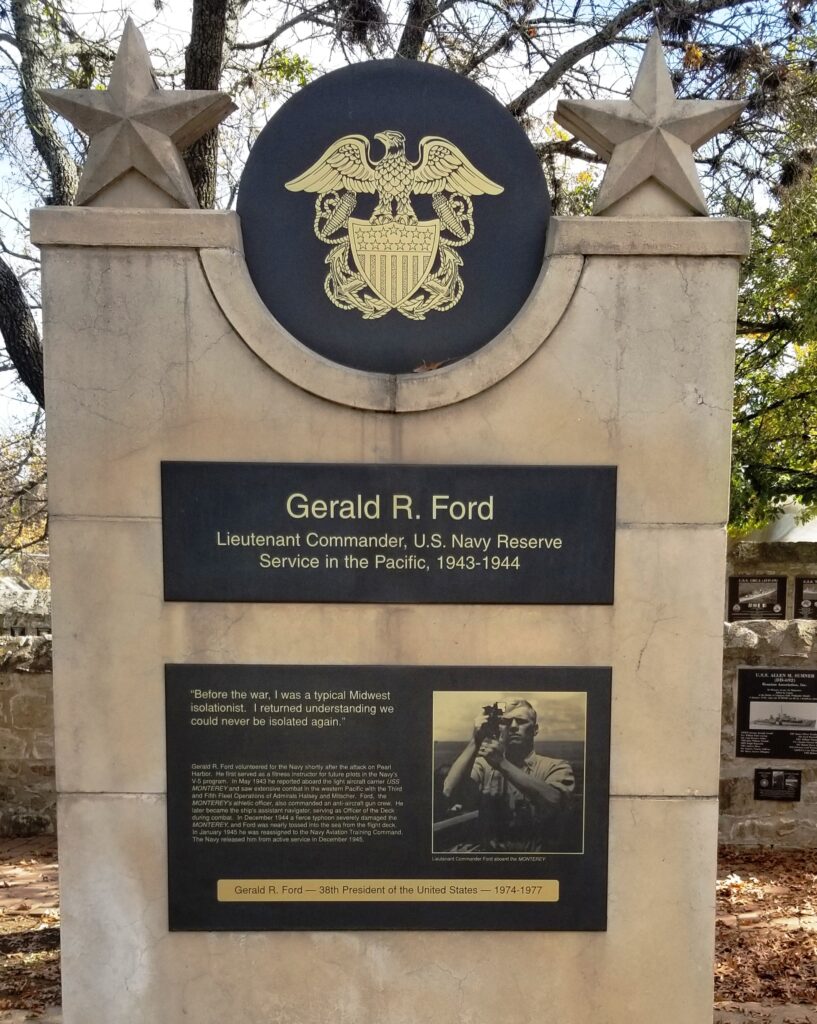 GERALD R. FORD LIEUTENANT COMMANDER, U.S. NAVY RESERVE MEMORIAL
