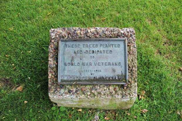 LA CROSSE WORLD WAR I VETERANS MEMORIAL TREE PLAQUE