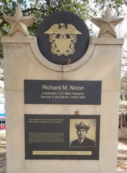 RICHARD M. NIXON LIETUTENANT, U.S. NAVY RESERVE MEMORIAL