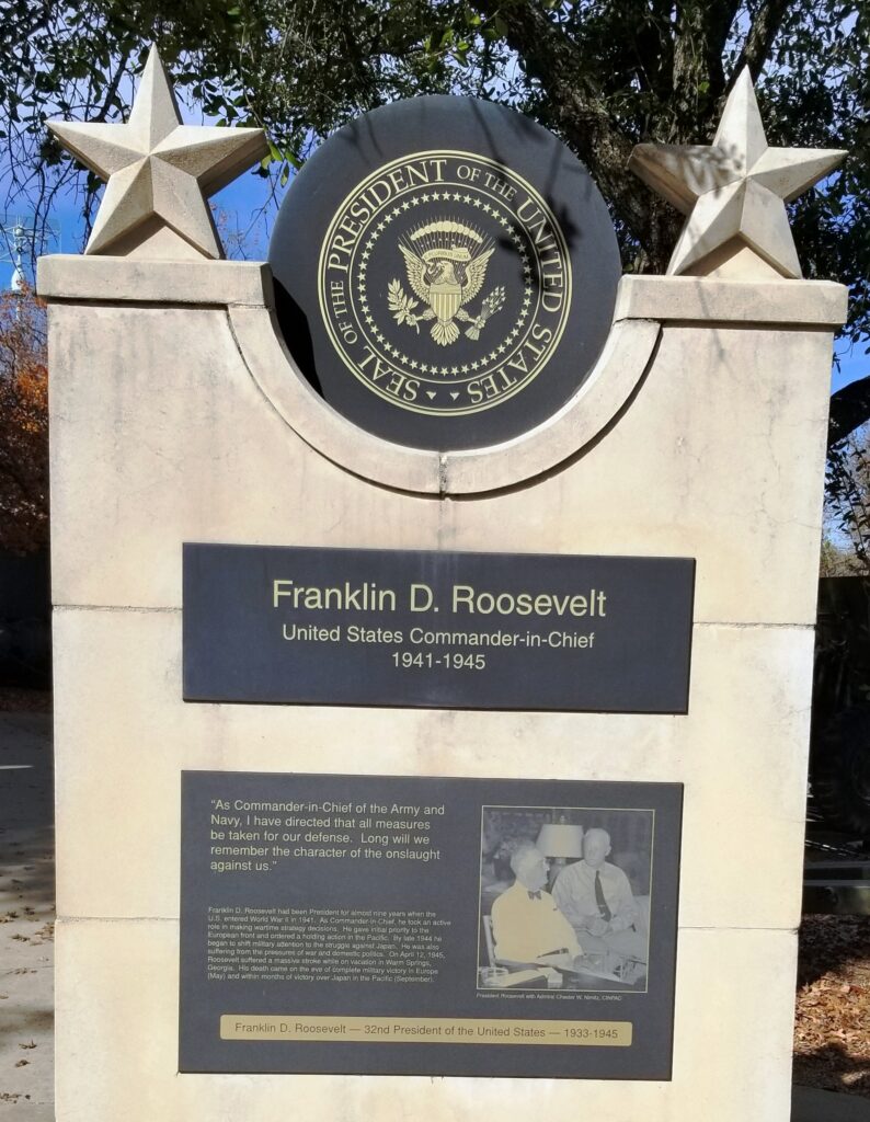 FRANKLIN D. ROOSEVELT UNITED STATES COMMANDER-IN-CHIEF MEMORIAL