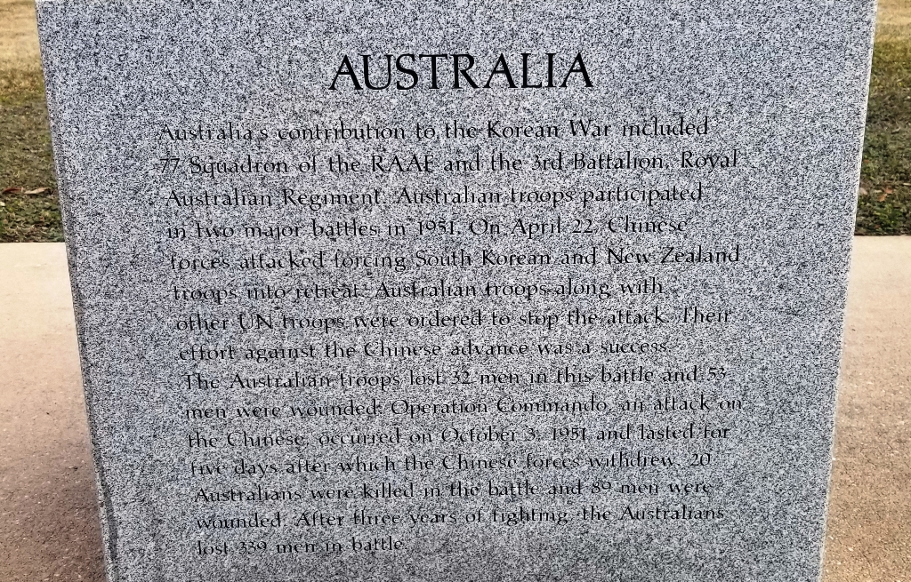 AUSTRALIA KOREAN WAR MEMORIAL