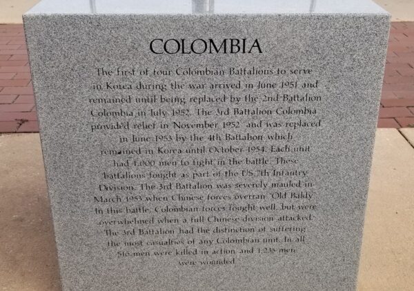 COLOMBIA KOREAN WAR MEMORIAL