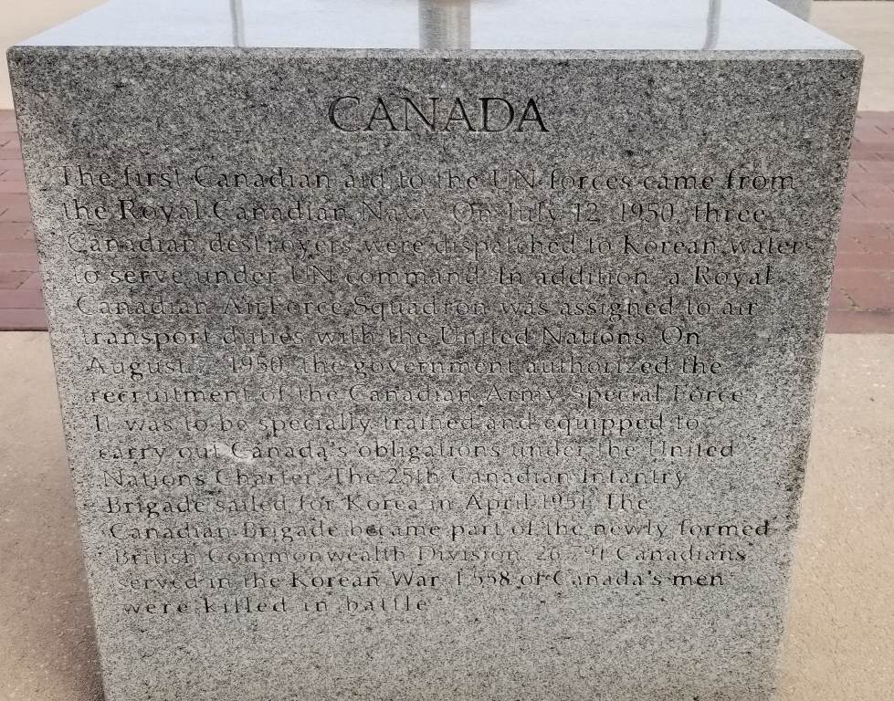 CANADA KOREAN WAR MEMORIAL