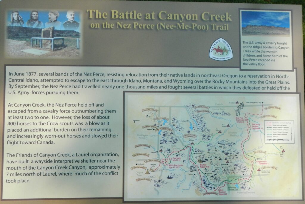 THE BATTLE AT CANYON CREEK MEMORIAL PANEL