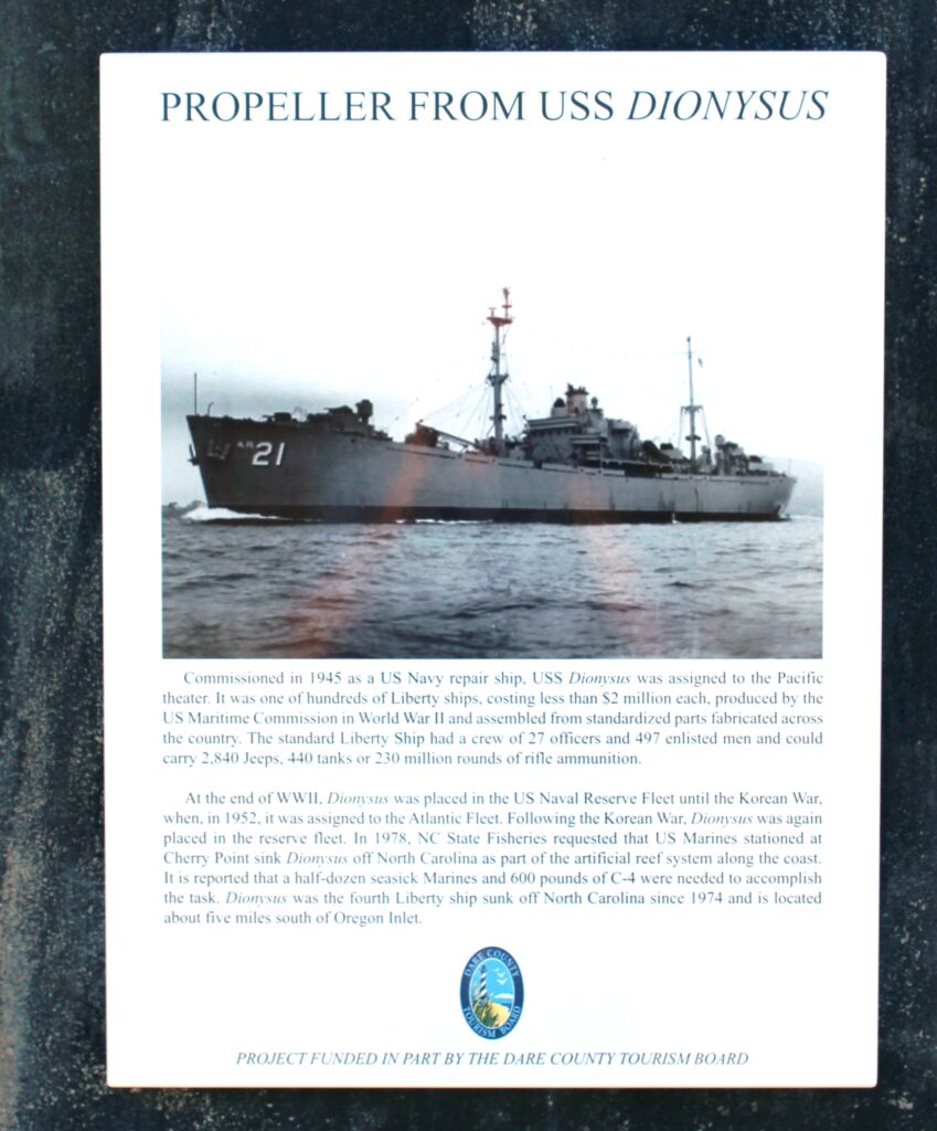 PROPELLER FROM USS DIONYSUS WAR MEMORIAL PLAQUE