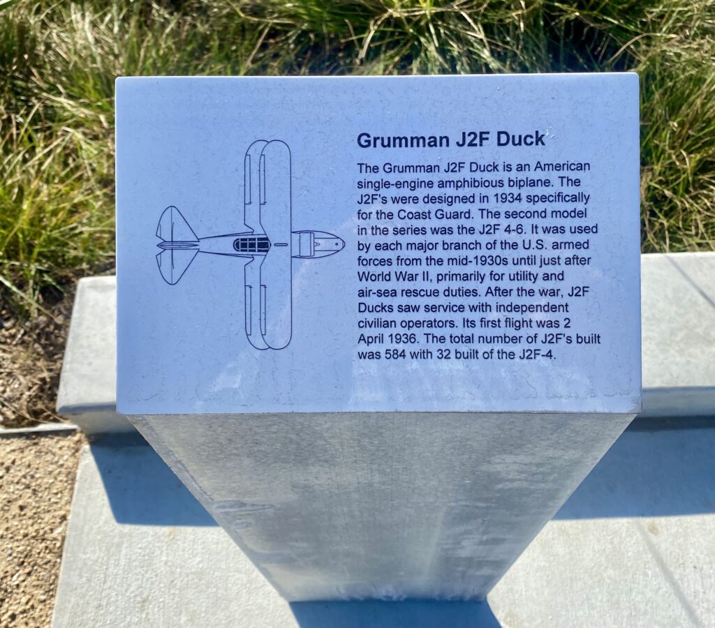 GRUMMAN J2F DUCK WAR MEMORIAL