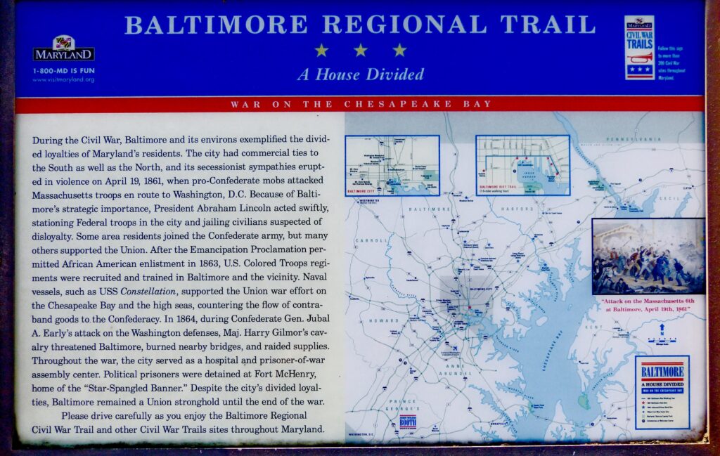 BALTIMORE REGIONAL TRAIL WAR MEMORIAL PANEL