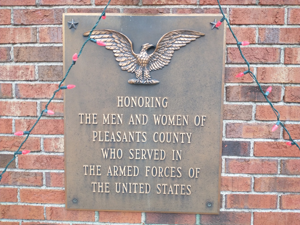 PLEASANTS COUNTY VETERANS MEMORIAL PLAQUE