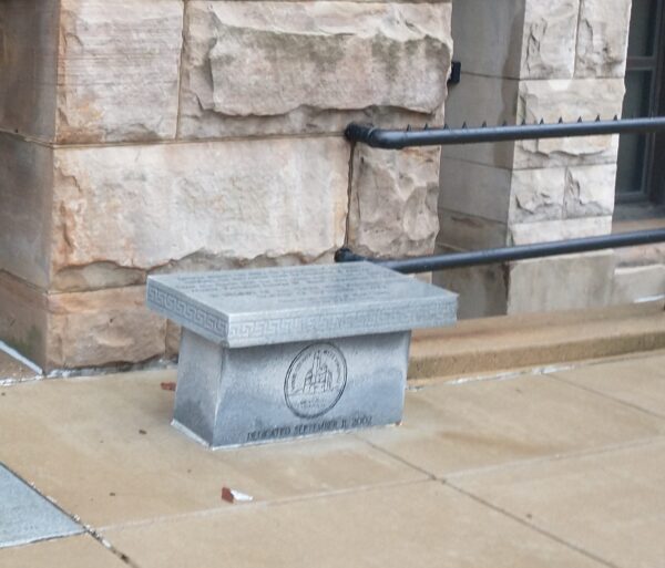 WOOD COUNTY SEPTEMBER 11, 2001 MEMORIAL BENCH
