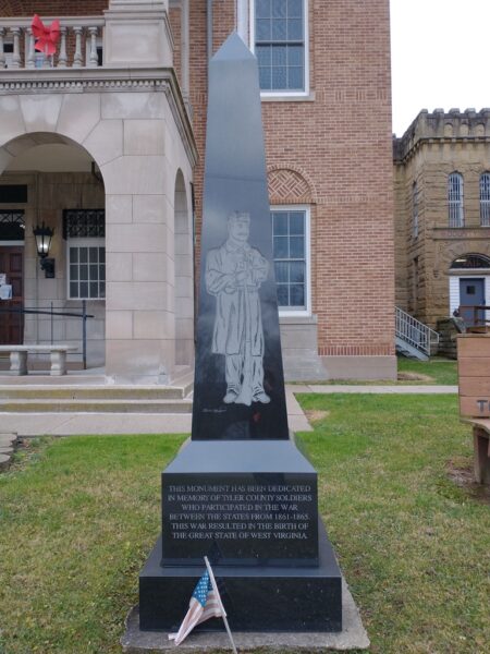 TYLER COUNTY WAR BETWEEN THE STATES MEMORIAL SIDE A