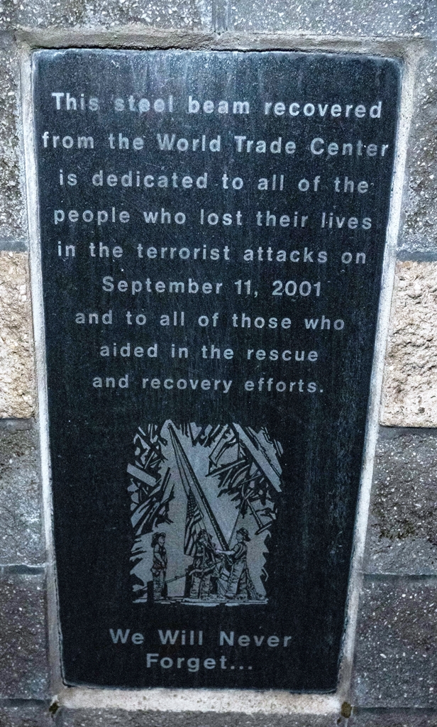PORTLAND, MI SEPTEMBER 11, 2001 MEMORIAL PLAQUE
