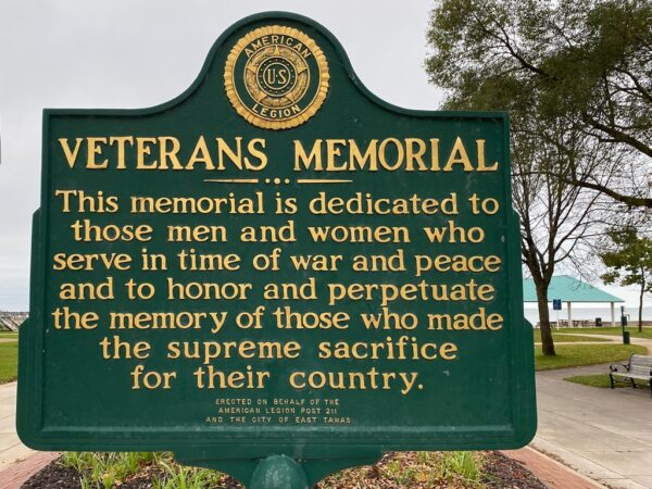 CITY OF EAST TAWAS VETERANS MEMORIAL MARKER