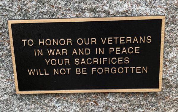 TURNER TOWNSHIP VETERANS MEMORIAL PLAQUE