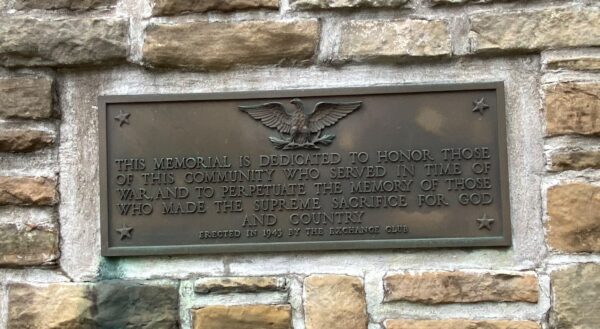 MARSHALL WAR VETERANS MEMORIAL PLAQUE