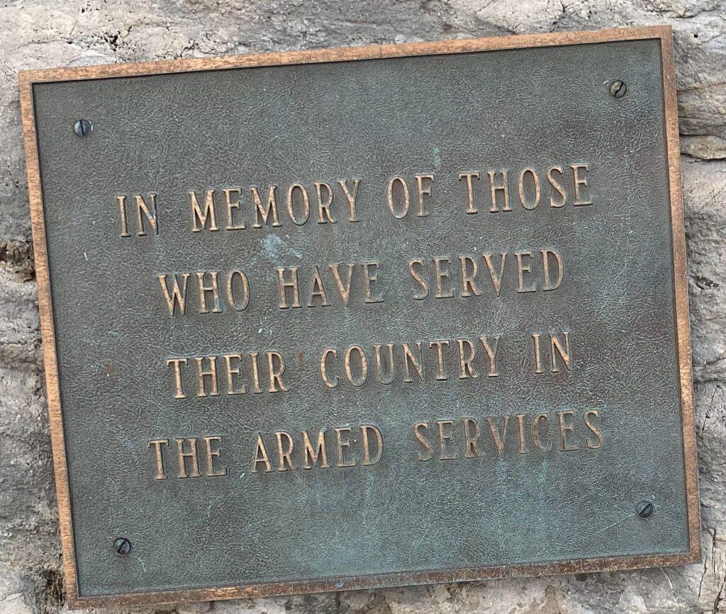 WYOMING LIONS CLUB ARMED SERVICES MEMORIAL PLAQUE A